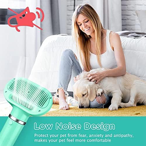 Sumao köpek saç kurutma makinesi, 2 ısı ayarları profesyonel köpek kurutma makinesi Pet saç fırçası ile Slicker Fırça Köpek banyo
