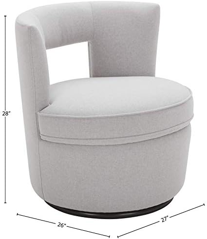 Marka-Perçin Slade Çağdaş Oturma Odası Vurgulu Döner Sandalye, 27 W, Gri Keçe