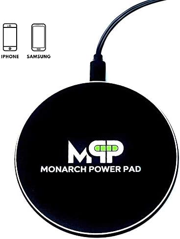 Monarch Güç Pedi Ultra İnce Kablosuz Şarj Cihazı, 10W Kablosuz Şarj Pedi, iPhone SE 2020/11/11 Pro/11 Pro Max/XR/XS/X/8,Samsung