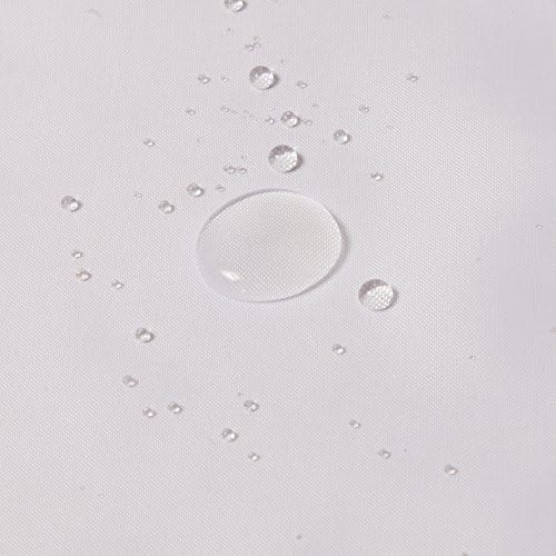 Sfoothome Beyaz Duş Perdesi ile Siyah Topu Püskül, Su Geçirmez Banyo Perdeleri, Beyaz (72x78)