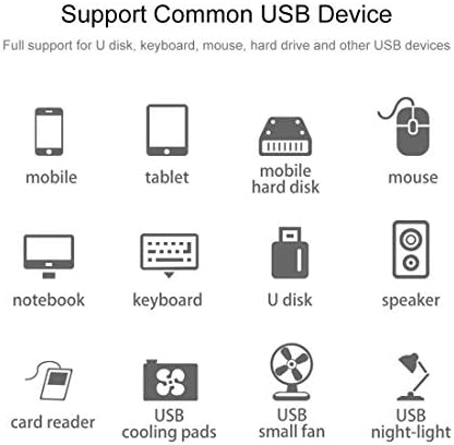 CAOMİNG 2 in 1 TF ve SD Kart Okuyucu + 3 x USB Bağlantı Noktaları USB-C / Tip-C HUB Dönüştürücü, Toplam Uzunluk: 24 cm (Renk: