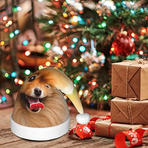 Pomeranian Led Noel Bere Şapka Peluş Noel Kap Yetişkin Yeni Yıl Tatil Parti Noel Dekorasyon için