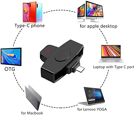 Yüksek Hızlı USB C akıllı kart okuyucu Sım Cloner Tipi C Adaptörü için Dine dnı Vatandaş KIMLIK Bankası EMV SD Kart Harici