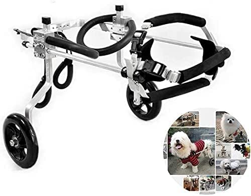FMOGG Köpek Pet Tekerlekli Sandalye Tekerlekleri Köpek Tekerlekli Sandalye-2 Tekerlekli Paslanmaz Çelik - Veteriner Onaylı-Arka