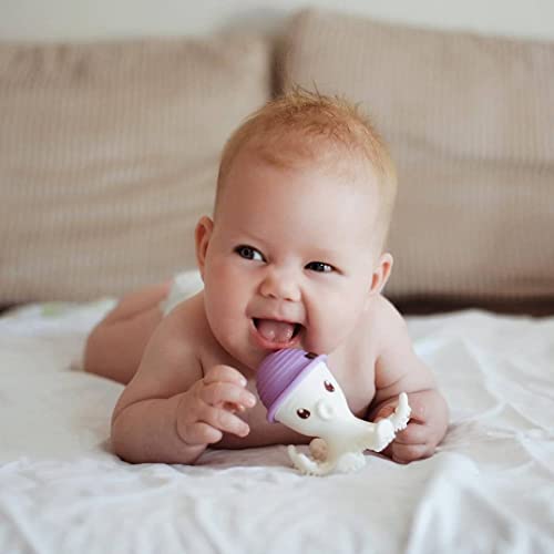 Mombella Yumuşak Silikon Bebek Diş Çıkartma oyuncakları, Sevimli Utangaç Ahtapot Dişlikleri, Bebekler için Özel Bebek Yılbaşı