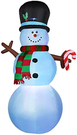 YIHONG 7 Ft Noel şişme kardan adam ile renk değiştiren LED ışıkları süslemeleri - havaya uçurmak parti dekor için kapalı açık