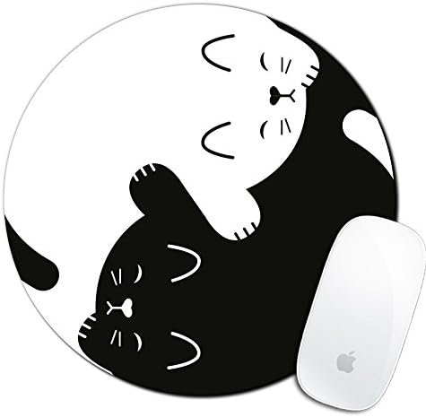 Kedi Özel Mouse Pad Oyun Mat Klavye Pedi Su Geçirmez Malzeme Kaymaz Kişiselleştirilmiş Yuvarlak Mouse pad (7.8x7. 8x0. 08 İnç)