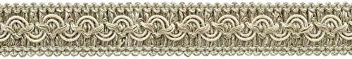DÉCOPRO Vintage 1 İnç (2,5 cm) Genişliğinde Koyu Kum Bej, Krem, Beyaz Gimp Örgü Döşeme/Stil 0100SG / Renk: Beyaz Kumlar - P58