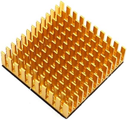 E-üstün soğutucu 2 PCS 40x40x11mm altın alüminyum kare CPU ısı lavabolar soğutma soğutucu Fin ile 2 PCS 3 M silikon bazlı termal