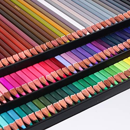 FKSDHDG Renkli Kalemler Profesyonel Set 72/120/180 Renkler Yumuşak Balmumu Bazlı Çekirdekler Çizim Sanat Eskiz Gölgeleme için