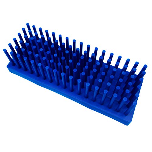 Test Tüpünü Kurutmak için PUL FABRİKASI Plastik Test Tüpü Standı (Mavi, 102-Kuyu)