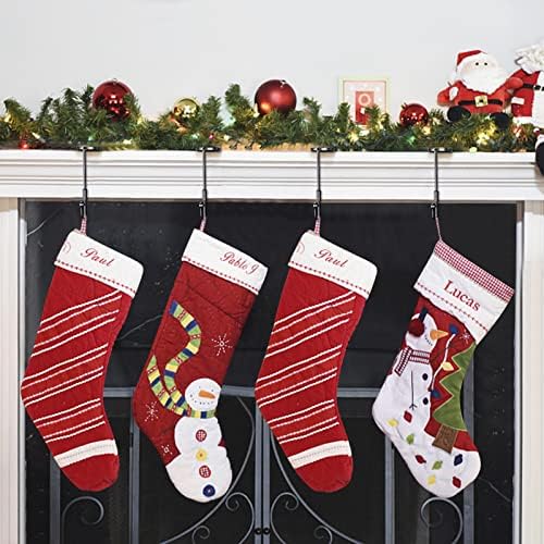 Oyydecor Noel Stocking Tutucular Dönebilen Mantel Hooks Askı Noel Stocking Klipler Noel Partisi Dekorasyon için Emniyet Kavrama