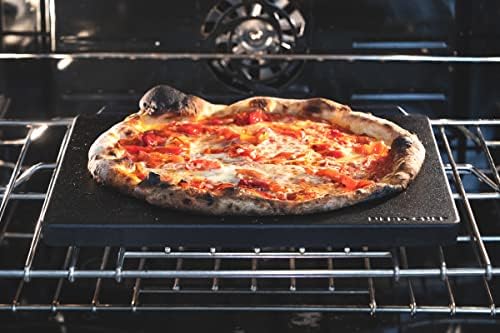 NerdChef Speed Steel XL-Yüksek Performanslı Pizza Pişirme Taşı | Entegre Geri Tepme Kolları / Hızlı ısıtma Kanatları (15 x 15