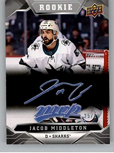 2019-20 Üst Güverte MVP Süper Senaryo Hokeyi 225 Jacob Middleton SER / 25 San Jose Köpekbalıkları ud'den Resmi NHL Ticaret