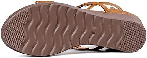 USYFAKGH platform sandaletler Yaz Bayan Burnu açık Platform rahat ayakkabılar Düz Renk Fermuar Takozlar Sandalet