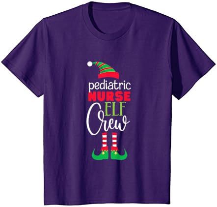 Pediatrik Hemşire Elf Ekip Noel Eşleştirme pjs Hemşirelik T-Shirt
