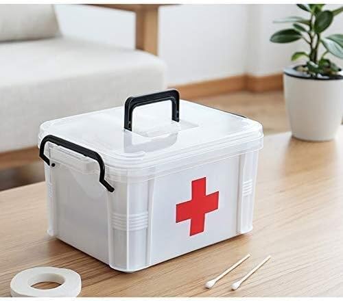 ZYL-YL Aile Çok Katmanlı Acil Tıp saklama kutusu Plastik Ilaç Kutusu Tıbbi Kutu Taşınabilir Ilk Yardım Kutusu 20.5 × 15.5×13.5