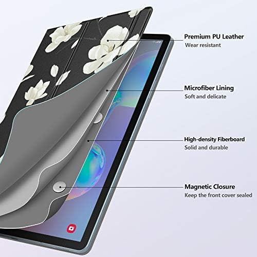 MoKo Akıllı Folio Kılıf Fit Samsung Galaxy Tab S6 10.5 2019, İnce Akıllı Kabuk Standı Kapak, manyetik Adsorpsiyon ile Otomatik