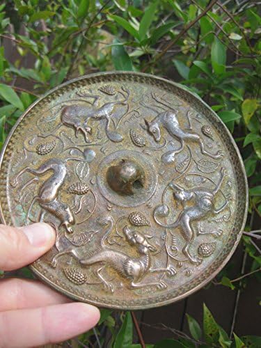 Masterpiece antik Çin bronz ayna 5 suani, 5.5, Sui – Erken Tang dy