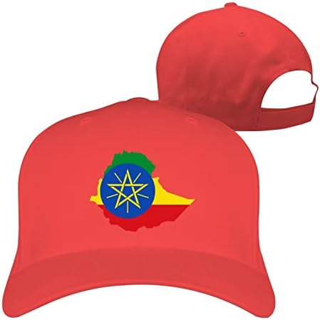 HAohtaNWabng Etiyopya Bayrağı Erkek ve Kadın Sert Nefes baba Şapkası