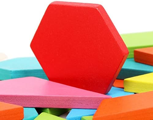 Çocuklar geometrik Tangram yapı taşı bilmecenin renk biliş eğitim oyuncak 6 çok renkli