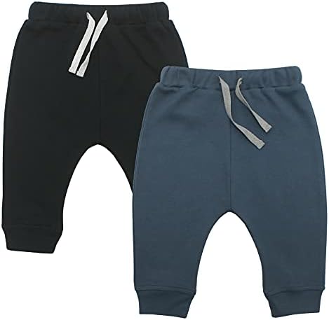 HonesBorn Bebek 3 Paket Esnek Pantolon ve Tozluk, Bebek Erkek Kız Konik Ayak Bileği 2 Paket koşucu pantolonu
