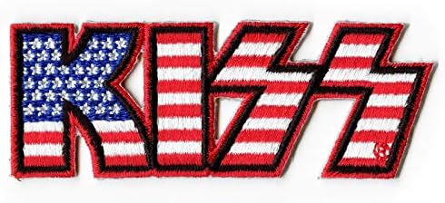 C & D Visionary Kiss Logo Amerikan Bayrağı Yaması, Çok Renkli