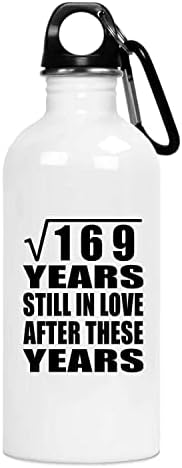 13th Yıldönümü Karekök 169 Yıl Sonra Hala Aşık Yıl - 20 oz Su Şişesi yalıtımlı Bardak Paslanmaz Çelik-Eşi Koca Kadınlar için
