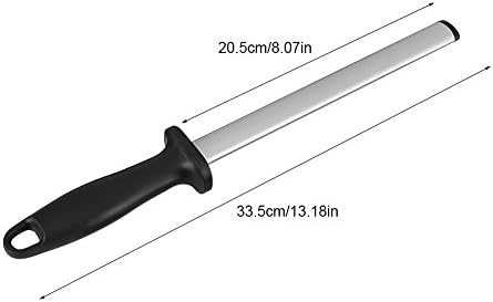 Elmas Bileme Çelik, 8 İnç Profesyonel Ekstra İnce Oval Bıçak Kalemtıraş Çelik Çubuk Mutfak Elmas Kaplı Honlama Çelik Şefler için