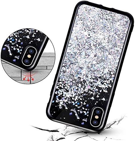 Caka Glitter iphone için kılıf X XS Durumda Sıvı Sparkle Bling Shinning Lüks Moda Kadın Kızlar için Akan Yüzer Glitter Yumuşak