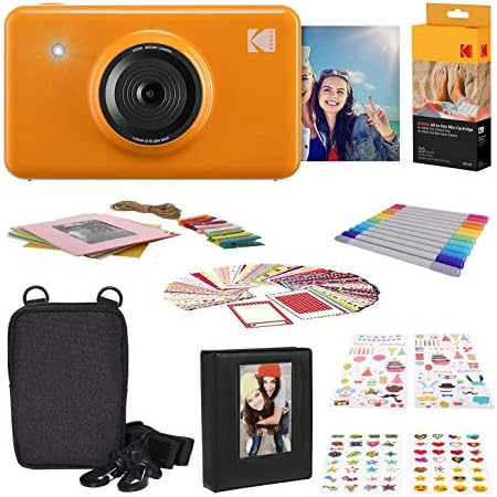 Kodak Mini shot 2'si 1 Arada Kablosuz Anında Dijital Fotoğraf Makinesi ve Sosyal Medya Taşınabilir Fotoğraf Yazıcısı, LCD Ekran,