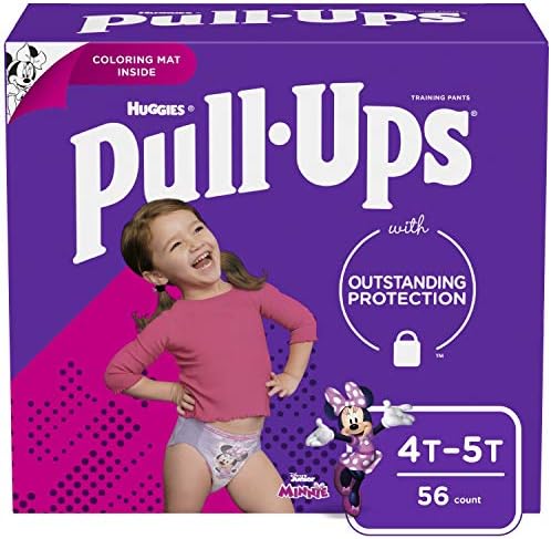 Pull-Up Kız Lazımlık alıştırma külodu Eğitim Iç Çamaşırı Boyutu 6, 4 T-5 T, 56 Ct