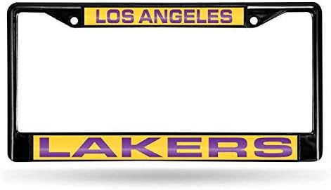 NBA Rico Industries Lazer Kesim Kakmalı Standart Krom Plaka Çerçevesi, Los Angeles Lakers