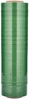 PSBM Yeşil Streç Sarma, 128 Paket, 18 İnç x 1500 Feet, 63 Gauge, Plastik Sarılmak Ambalaj için Koyu Renkli El Streç Film Ruloları