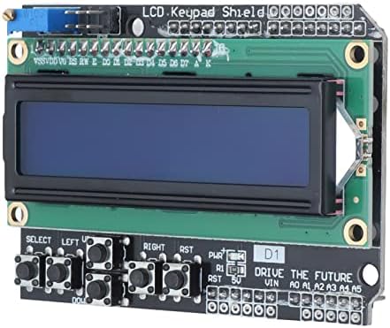 16x2 LCD Tuş Takımı Modülü, LCD1602 Genişletme Kartı Kontrast Kontrolü Duemilanove Denetleyicisi için Çok İşlevli 4.5‑5.5 V