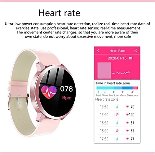 TWDYC Moda Kadın akıllı saat Su Geçirmez Kalp Hızı Kan Basıncı Monitörü akıllı saat Hediye Bayanlar için İzle Bilezik (Renk: