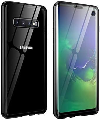 Manyetik Kılıf için Galaxy S10e Kılıf ile Clear Ekran Koruyucu Çift Taraflı Temperli Cam Metal Tampon 360 Tam Vücut Koruma Kılıf