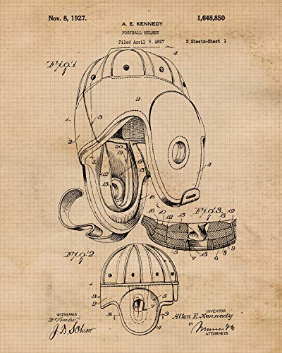 Vintage Futbol Golf Spor Patent Baskılar, 6 (8x10) Çerçevesiz Fotoğraflar, duvar sanat dekoru Hediyeler Altında 20 için Ev Ofis