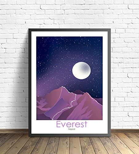 Everest ,Nepal , Seyahat Yapıt, Everest Tuval, Everest Baskı, Everest Poster, Everest Yapıt, Everest Seyahat Hediye, Nepal seyahat