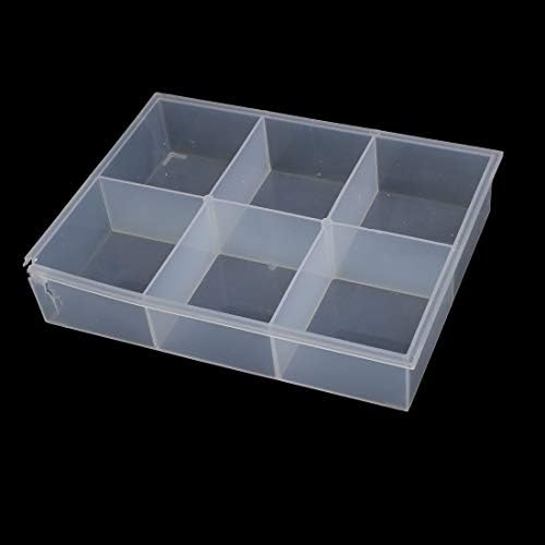 EuisdanAA PP Plastic 6 Slots Detachable Components Storage Organizer Case for Jewelry Tool(Caja del organizador del almacenamiento