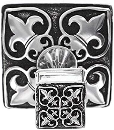 Vicenza Designs PO9013 Fleur de Lis Bornoz Askısı, Büyük, Antika Gümüş