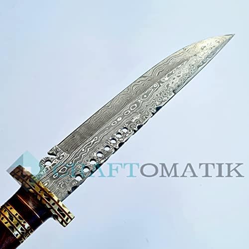 Av Bıçağı Elite / Şam Bıçak / Şam Çelik / Ceviz Ahşap ve Pirinç / Bowie / Şam av Bıçağı / DHK91