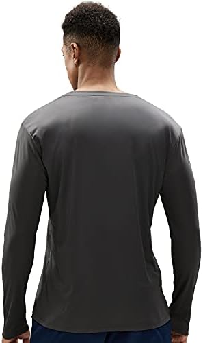 MIER erkek Hızlı Kuru Kısa Kollu T-Shirt Hafif UPF 50 + UV Güneş Koruma Egzersiz Açık Koşu Gömlek
