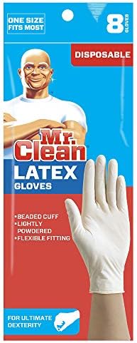 Mr. Clean Tek Kullanımlık Lateks Eldiven,4 Çift (1 Paket)