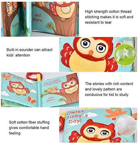 Gınd Bebek Bezi Kitap, yüksek Mukavemetli Pamuk Bebek Bezi Kitap Erken Eğitim Gelişim Oyuncaklar Dahili Siren Kullanımlık için