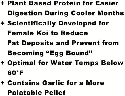 Blackwater Premium Koi ve Goldfish Gıdalar Serin Sezon Diyet 5 lb Orta Pelet