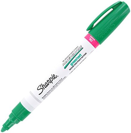 Sharpie Yağ Bazlı Boya Kalemi, Orta Nokta, Yeşil Mürekkep, 3'lü Paket