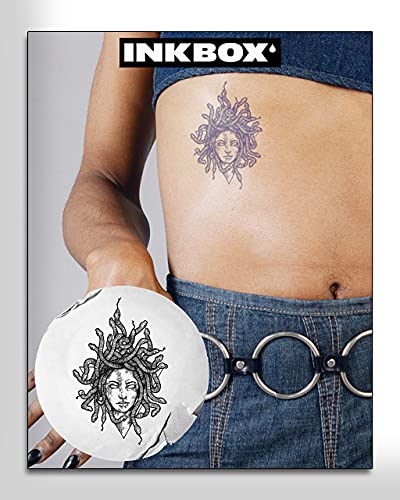 Inkbox Geçici Dövmeler Paketi, Uzun Ömürlü Geçici Dövme, Belki Sadece Bir Tane İçerir ve ForNow mürekkepli Medusa Su geçirmez,