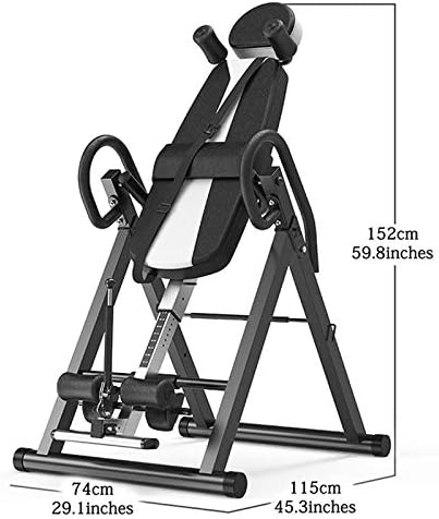 LQQ Ağır Ters Makinesi Katlanabilir Inversiyon Masa Ayarlanabilir Yükseklik Inversiyon Ekipmanları Ev Gym Trainer Sandalye Ağrı