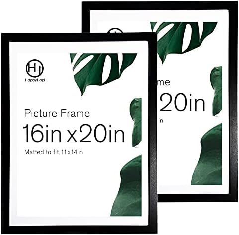 HappyHapi 16x20 Resim Çerçeveleri 2 Paket, Ekran Resmi 10.5x13. 5 Paspaslı Duvar ve 16x20 Paspassız, Fotoğraflar, Resimler, Posterler